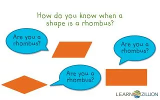 How do you know when a shape is a rhombus?