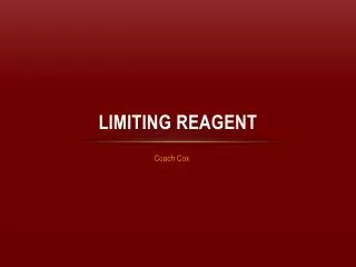Limiting Reagent