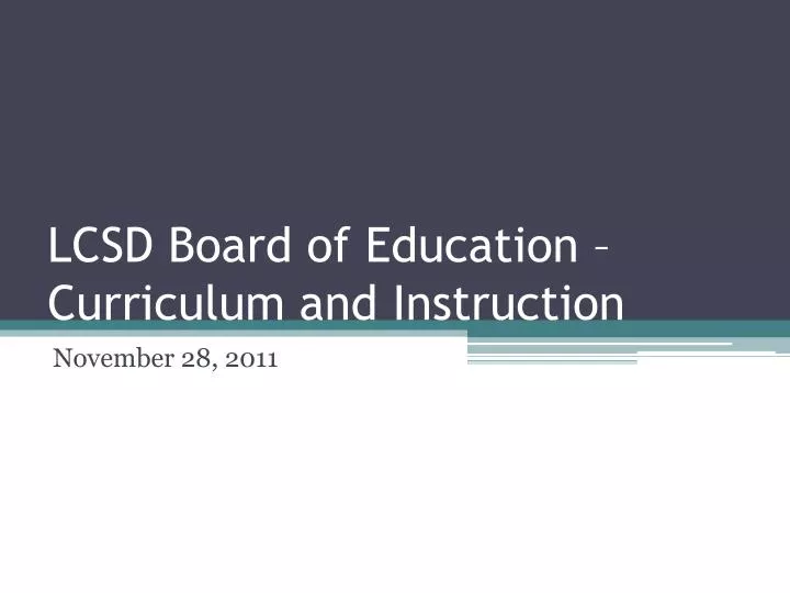 lcsd board of education curriculum and instruction