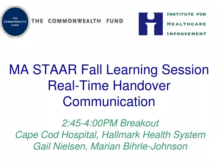 ma staar fall learning session real time handover communication