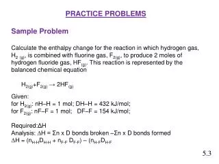 PRACTICE PROBLEMS Sample Problem