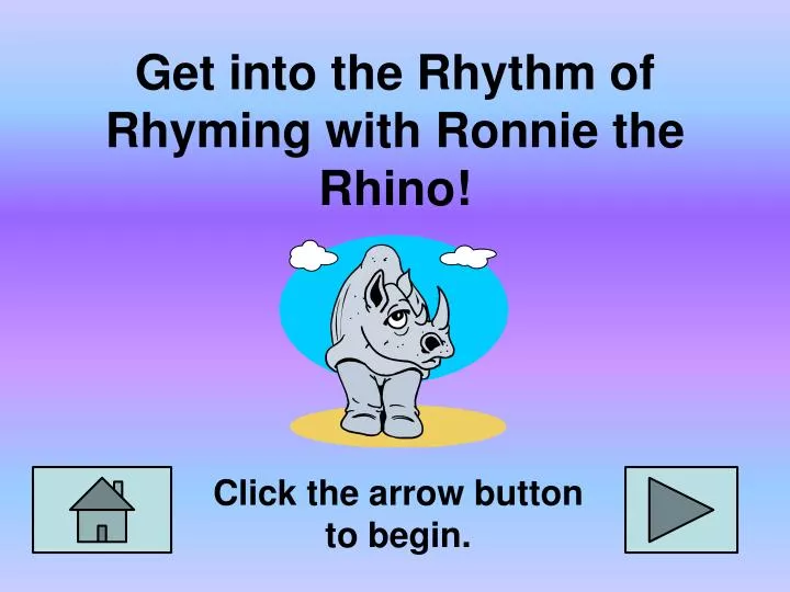 get into the rhythm of rhyming with ronnie the rhino