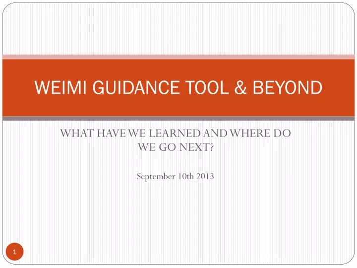 weimi guidance tool beyond