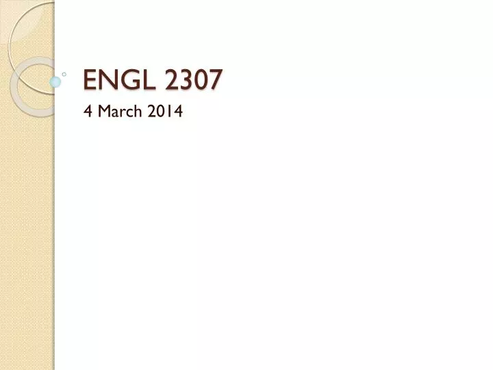 engl 2307