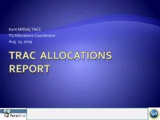 TRAC Allocations Report