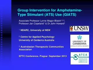 Group Intervention for Amphetamine-Type Stimulant (ATS) Use (GIATS)