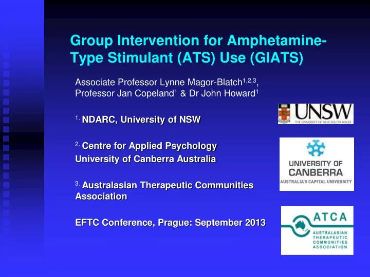 group intervention for amphetamine type stimulant ats use giats