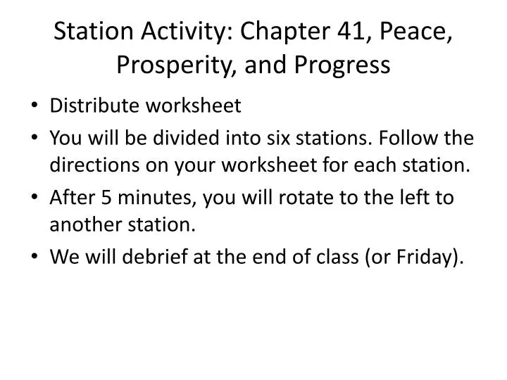 station activity chapter 41 peace prosperity and progress