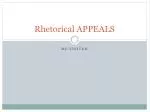Rhetorical APPEALS - slide 1