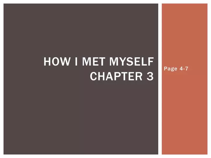 how i met myself chapter 3