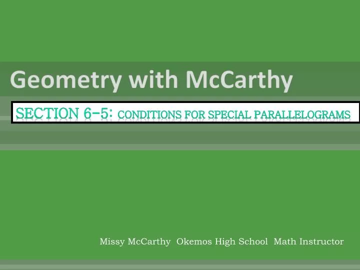 geometry with mccarthy