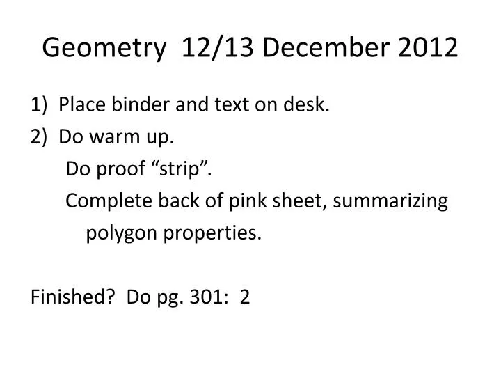 geometry 12 13 december 2012