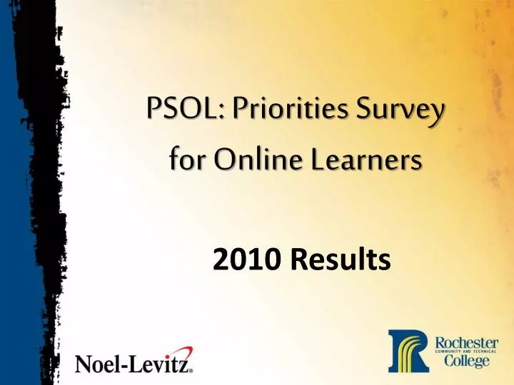 psol priorities survey for online learners