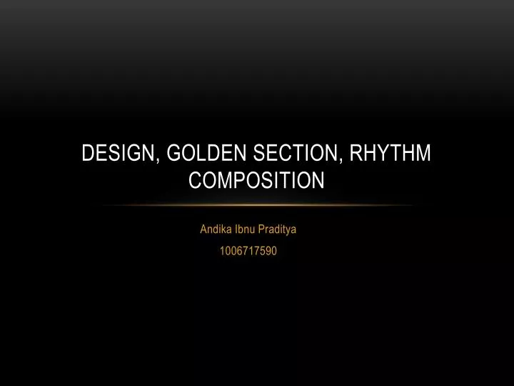 design golden section rhythm composition