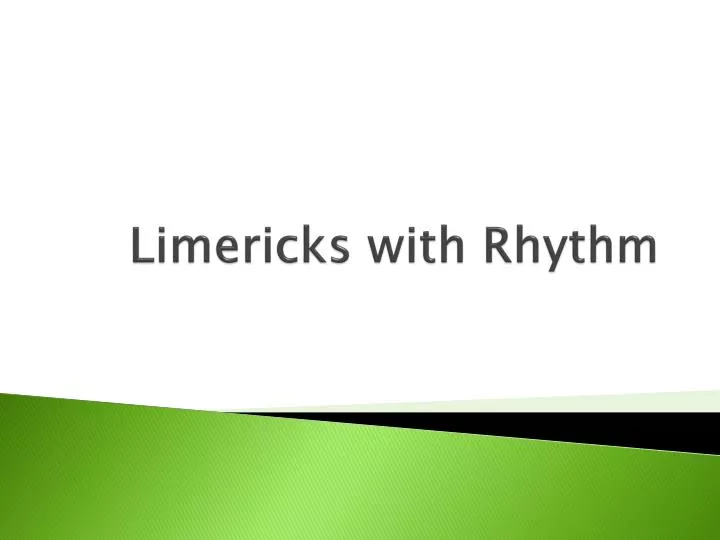 limericks with rhythm