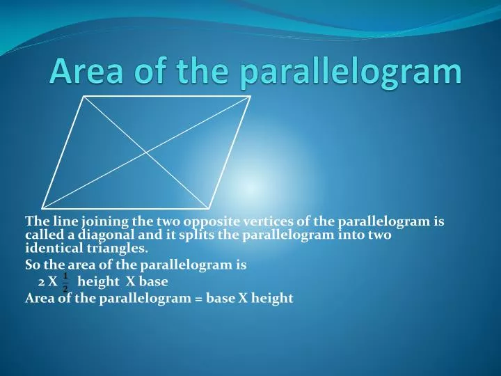 area of the parallelogram