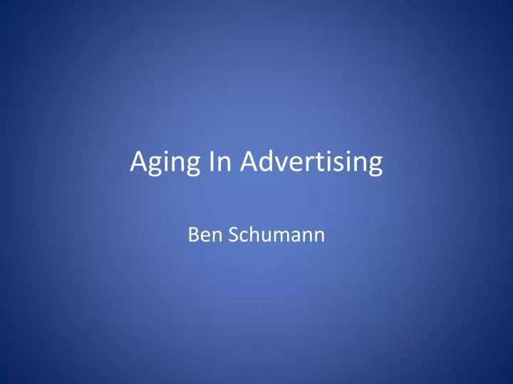 aging in advertising