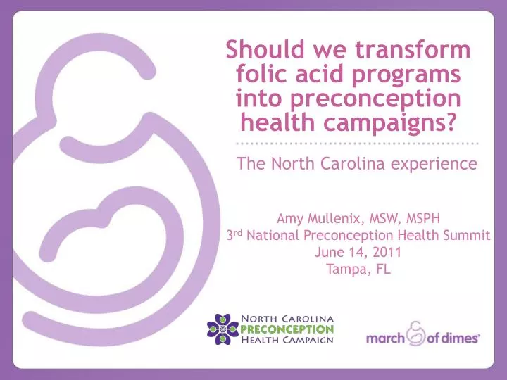 should we transform folic acid programs into preconception health campaigns