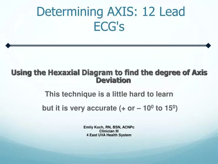 determining axis 12 lead ecg s
