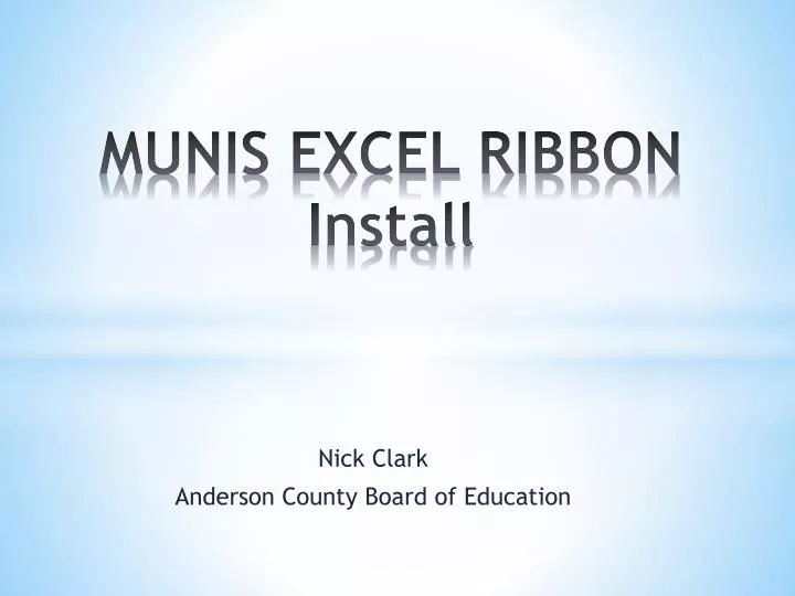 munis excel ribbon install
