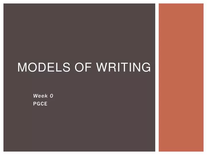 models of writing