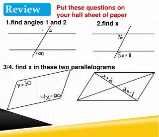 1.find angles 1 and 2