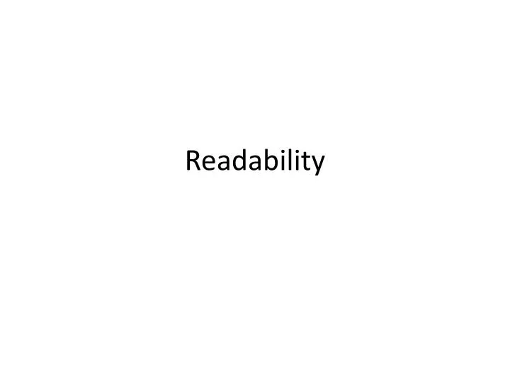 readability