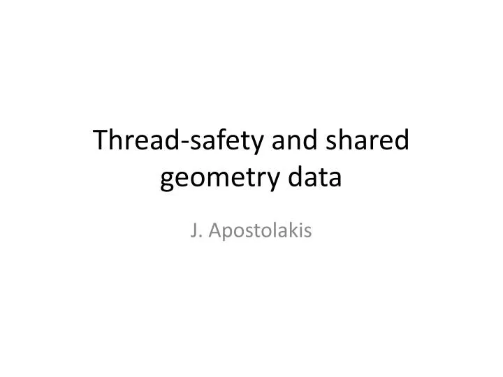 thread safety and shared geometry data