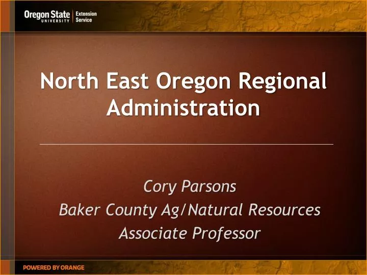 north east oregon regional administration