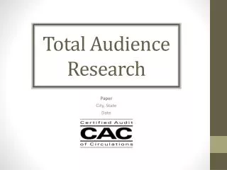 Total Audience Research