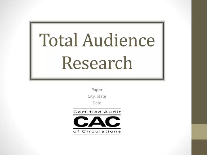 total audience research