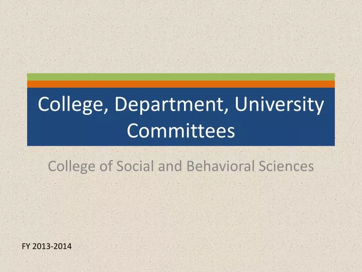 college department university committees