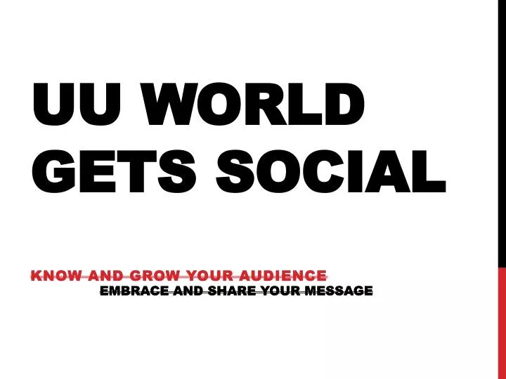 uu world gets social
