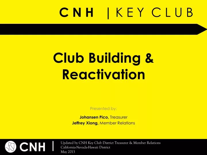 club building reactivation