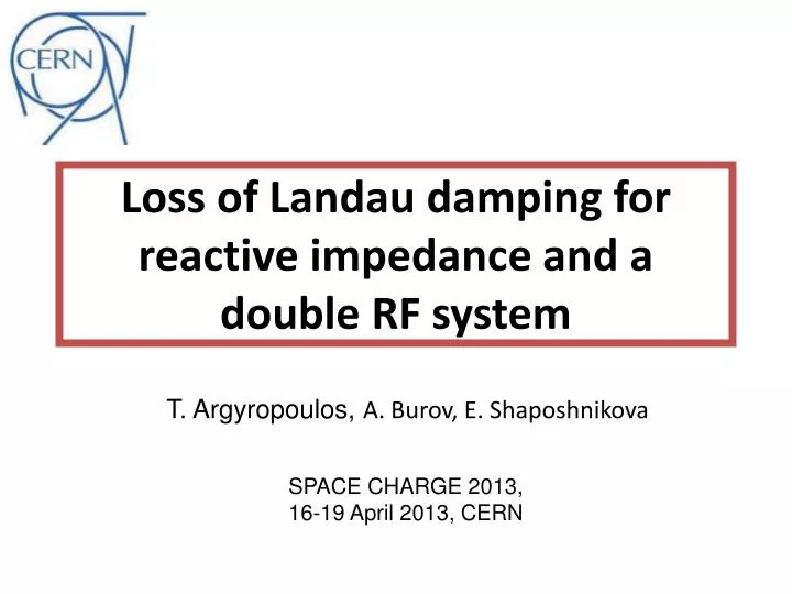 loss of landau damping for reactive impedance and a double rf system