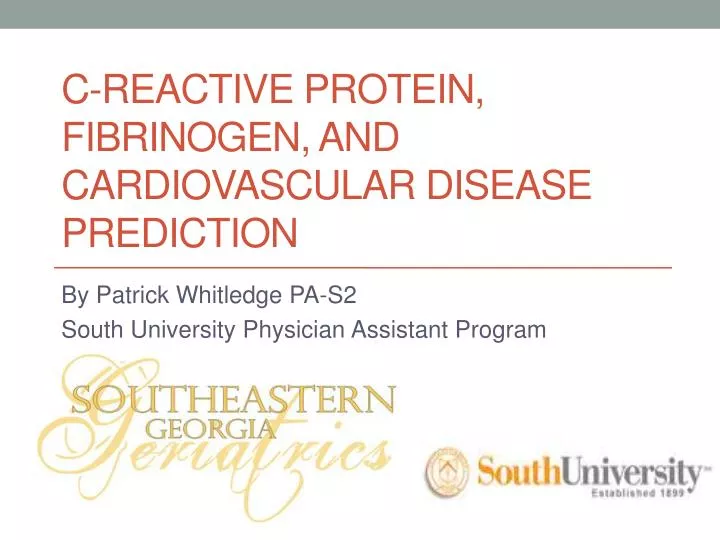 c reactive protein fibrinogen and cardiovascular disease prediction