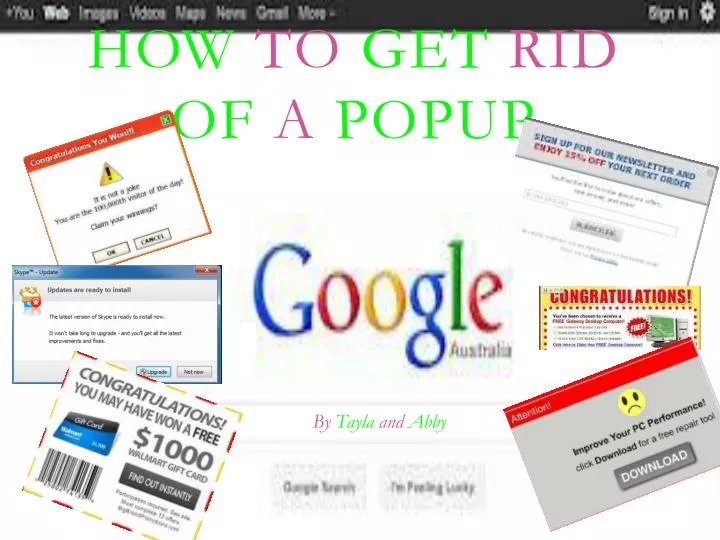 how to get rid of a popup