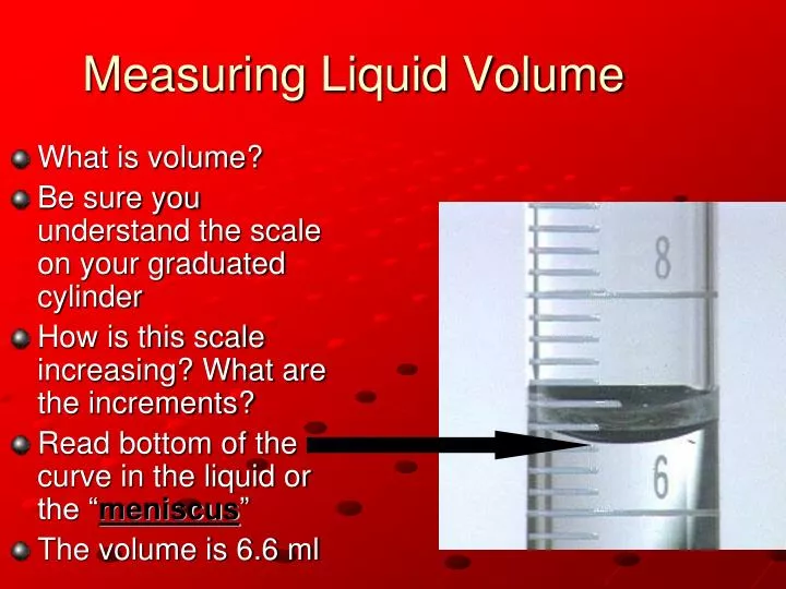 measuring liquid volume