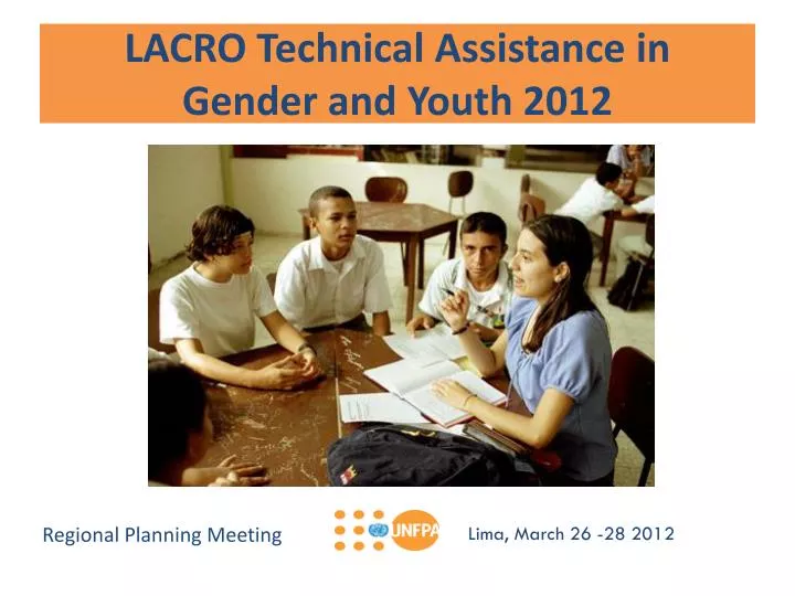 lacro technical assistance in gender and youth 2012