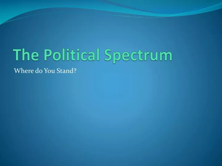 the political spectrum