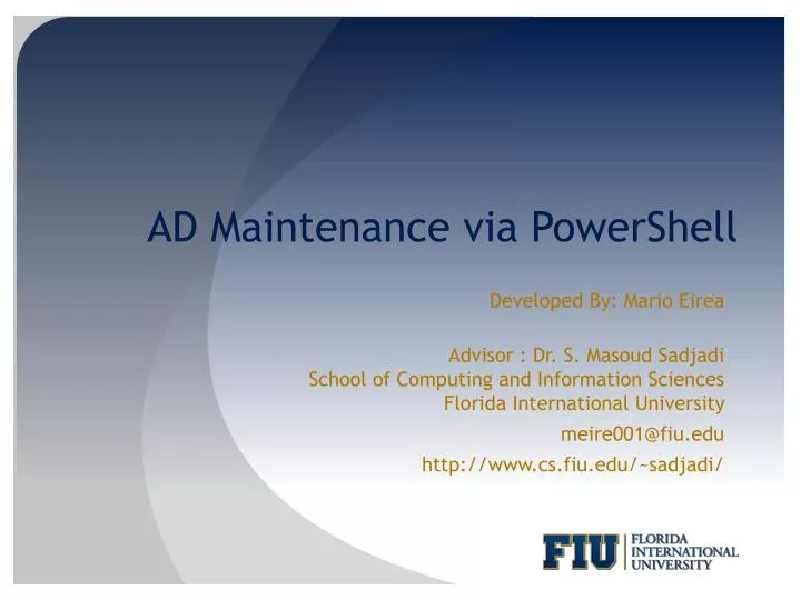 ad maintenance via powershell