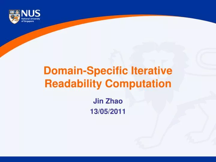 domain specific iterative readability computation