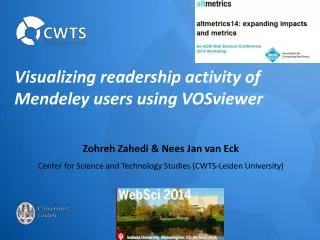 Visualizing readership activity of Mendeley users using VOSviewer