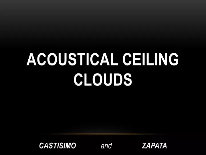 acoustical ceiling clouds