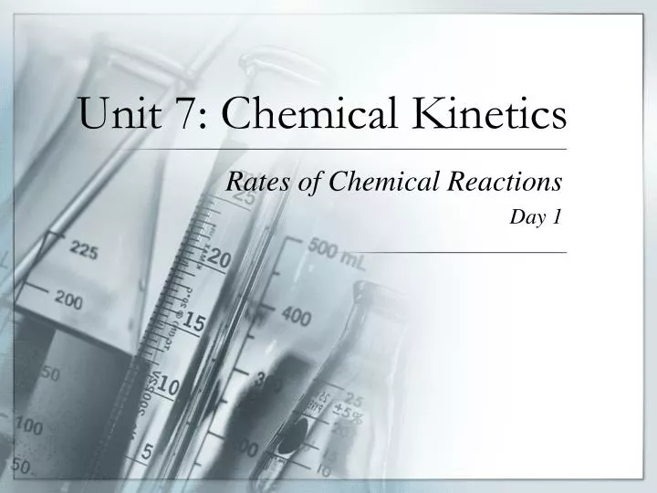 unit 7 chemical kinetics
