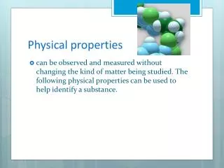 Physical properties