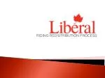 Riding Redistribution Process: Projected Number of Seats - slide 1