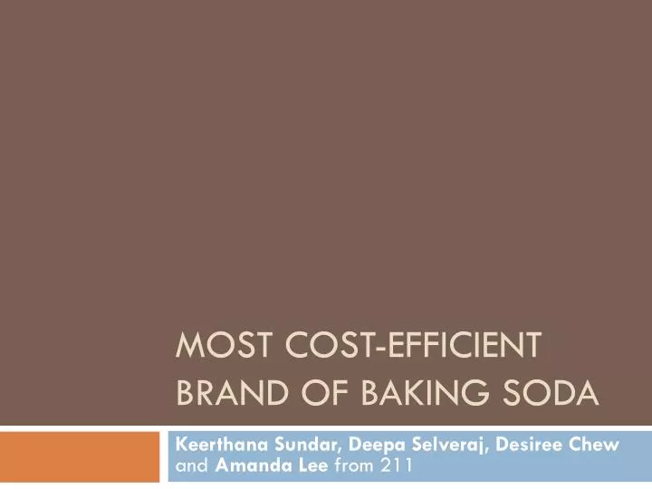 most cost efficient brand of baking soda
