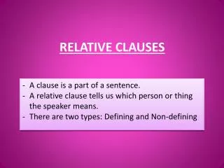 RELATIVE CLAUSES