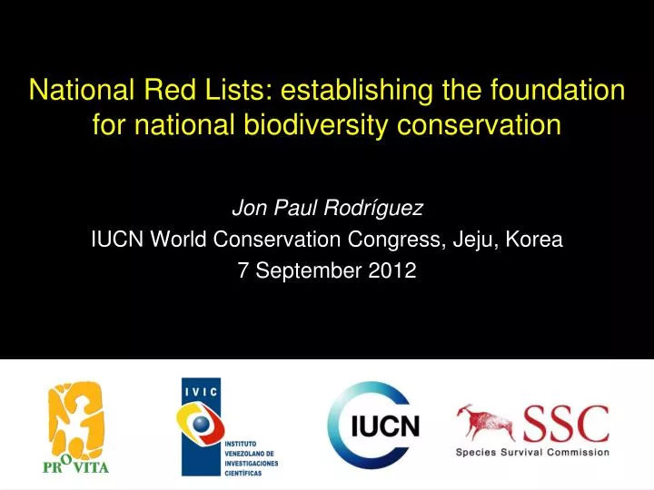national red lists establishing the foundation for national biodiversity conservation